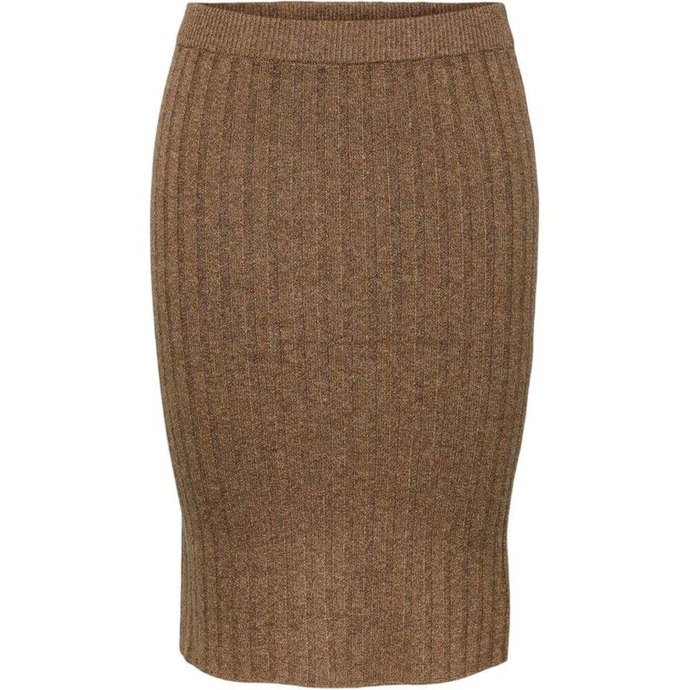 Pieces Womens/Ladies Cava Ribbed Pencil Skirt / Fossil